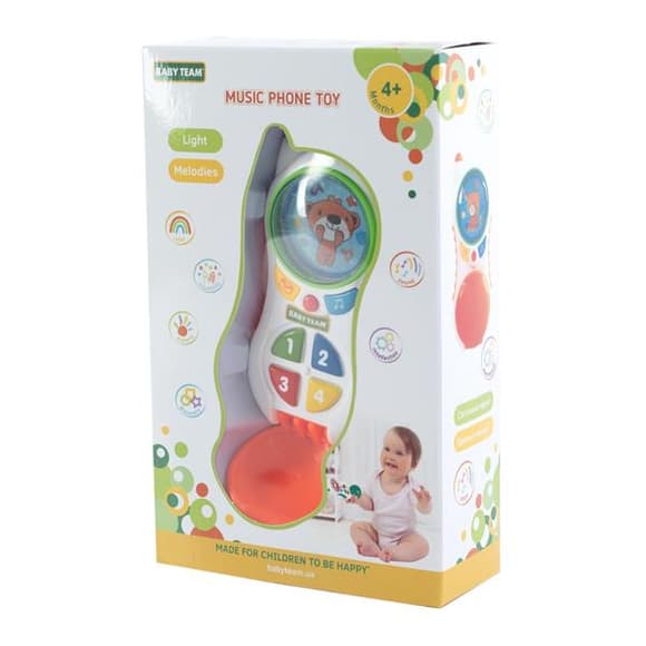 Музична іграшка Baby Team Телефон помаранчевий (8621-orange)